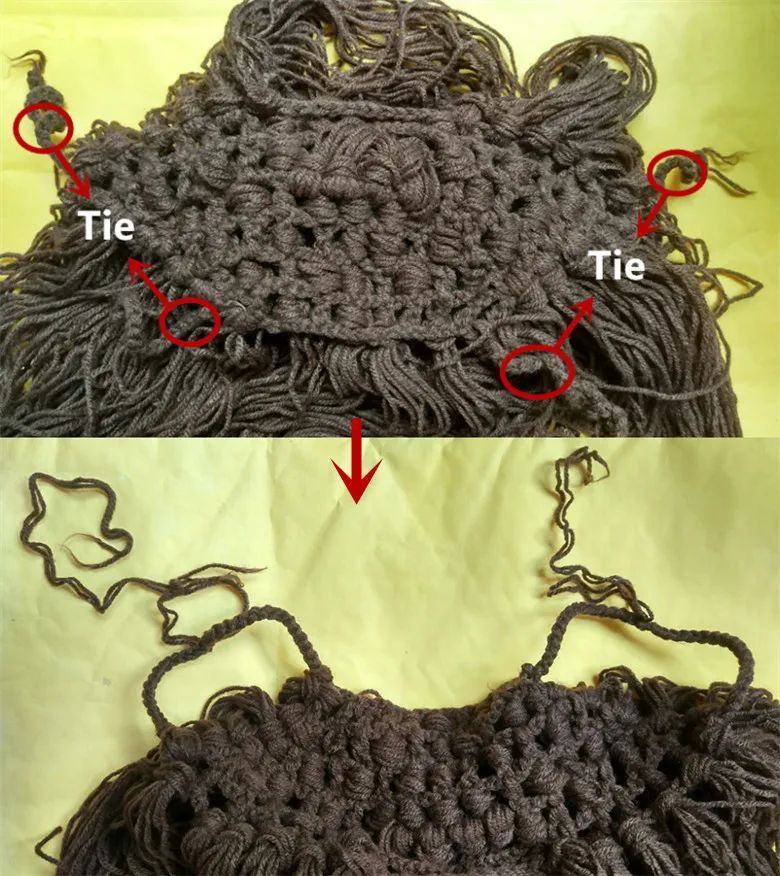 Зимние шерстяные шапки ручной работы с усами и косами Пиратская маска для лица