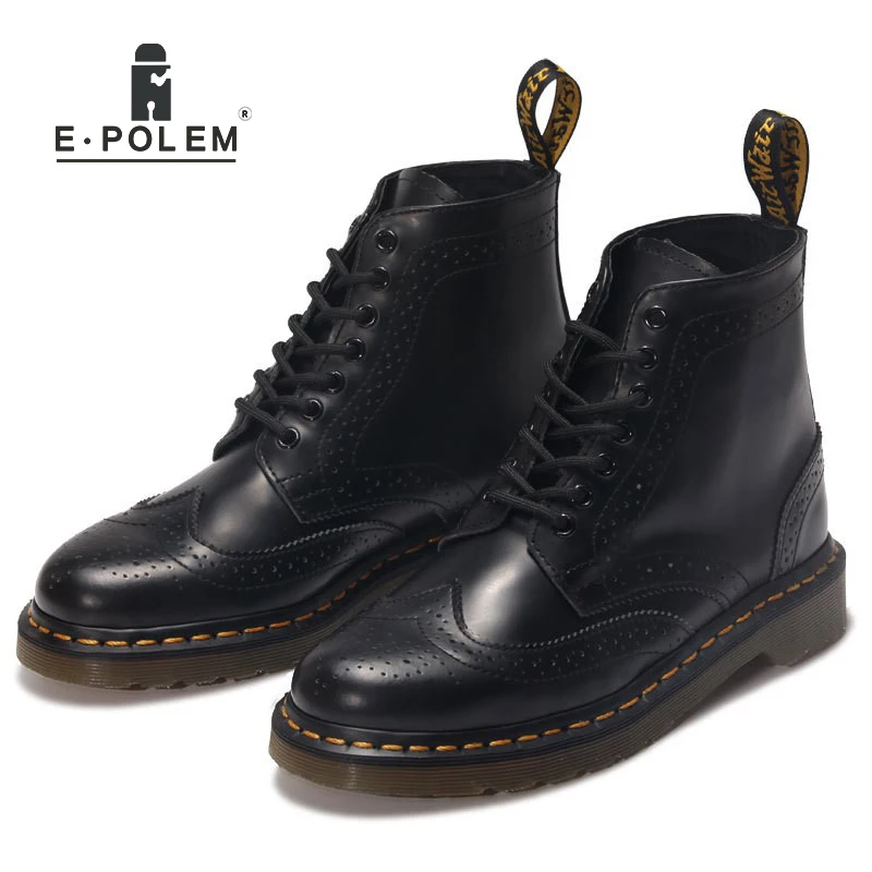 Ботинки-мартинсы из натуральной кожи унисекс в английском стиле | Обувь