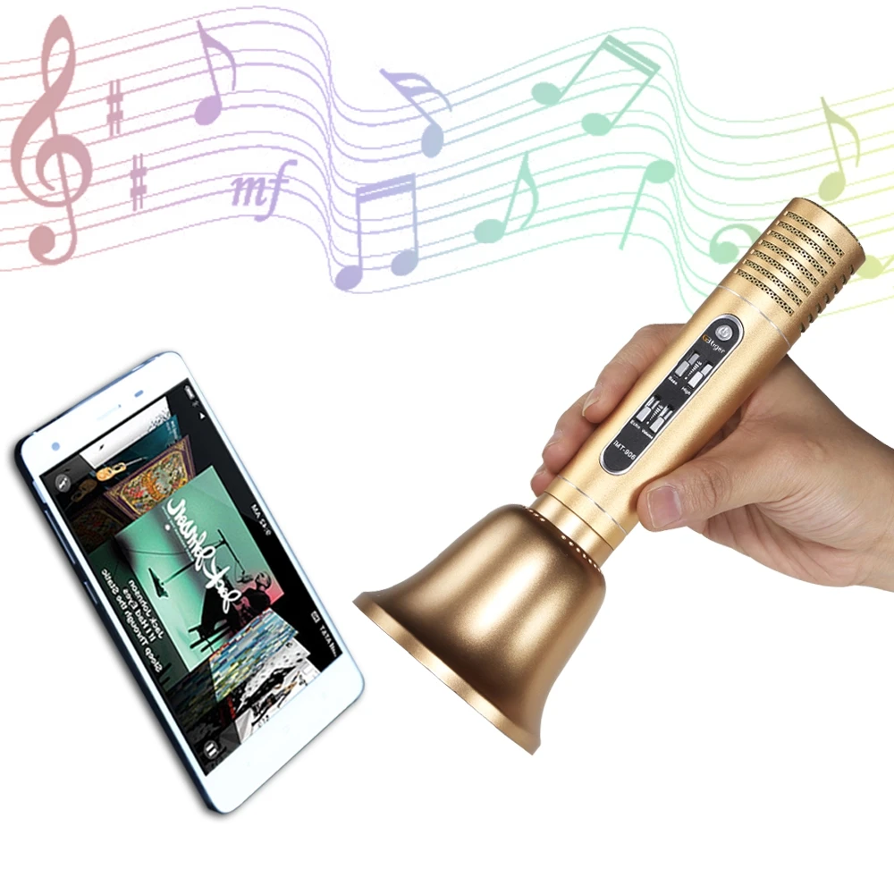 Handhold Bluetooth волшебный караоке микрофон телефон KTV плеер беспроводной с