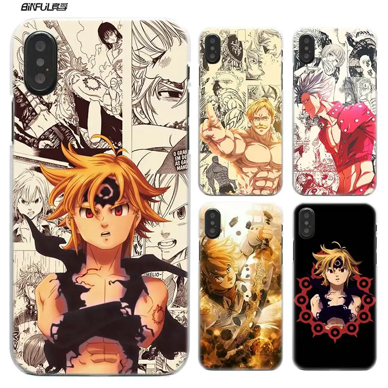 Чехол Nanatsu No Taizai для iPhone XS Max XR X 11 10 6 6S 7 8 Plus 5S SE 5 4S 4 5C Жесткий чехол для телефона с аниме