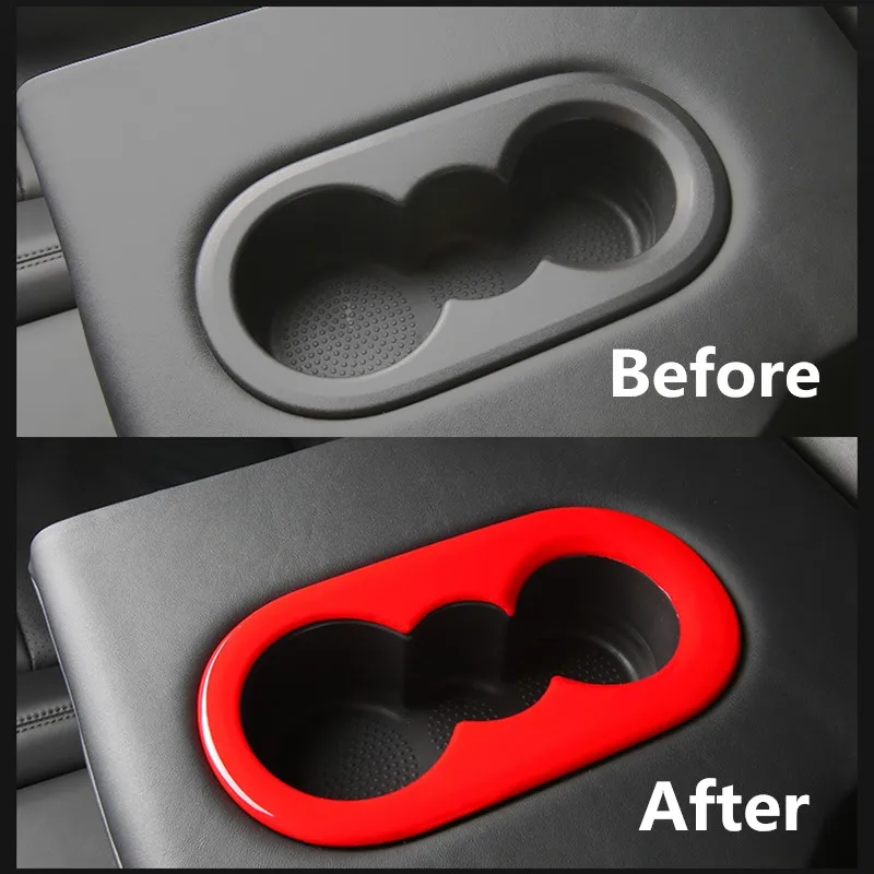 Заднее сиденье автомобиля из углеродного волокна с принтом держатель для чашки