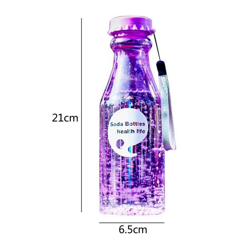 Urijk 1PC Kitchen Portable Water Bottle For Travel Yoga Camping Running Plastic Kettle 550ML Unbreakable Frosted Leak-proof | Дом и сад