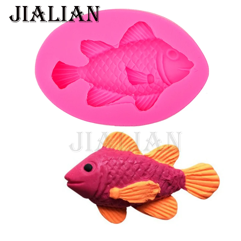 

Продажа 3D формы для торта в форме морской рыбы, шоколадная форма для кухни, инструменты для выпечки тортов, DIY Sugarcraft, силиконовая форма для ук...