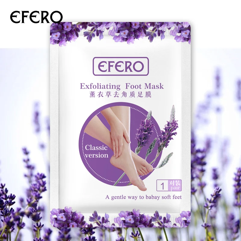 5 шт./упаковка отшелушивающая маска для ног EFERO Лавандовая удаления омертвевшей