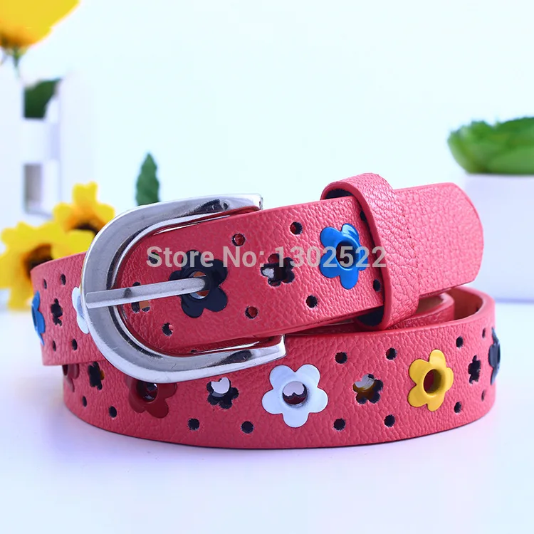 Бесплатная доставка детские PU кожаные ремни дети прекрасные цветы бабочки полые