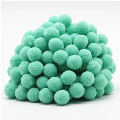 09 light green Верх: помпоны-10/15/20/25 мм помпон мини пышная Нижняя Pompones бальное свадебное украшение швейной детские игрушки Аксессуары 100 шт - Цвет: 09 light green