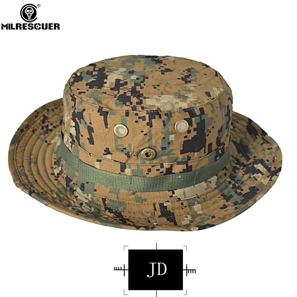 JD MILRESCUER, военная армейская Бонни, шапки с круглыми полями, Солнцезащитная шапка, Охотничья Военная Кепка, мужские тактические шапки, CS, военная игра, федоры - Цвет: JD
