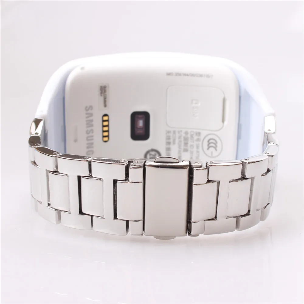 Регулируемый металлический сменный фитнес-ремень для samsung gear S SM-R750 браслет стальной ремешок для samsung gear s R750 ремешок