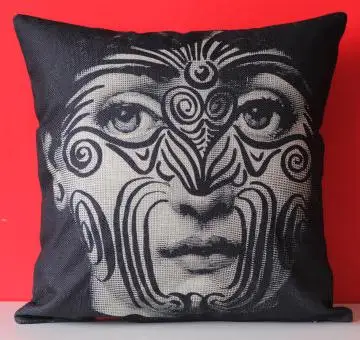 Европейский стиль Подушка fornasetti Piero Coussins персонаж книга абстрактное искусство креативное украшение подушки для офисного стула - Цвет: A8