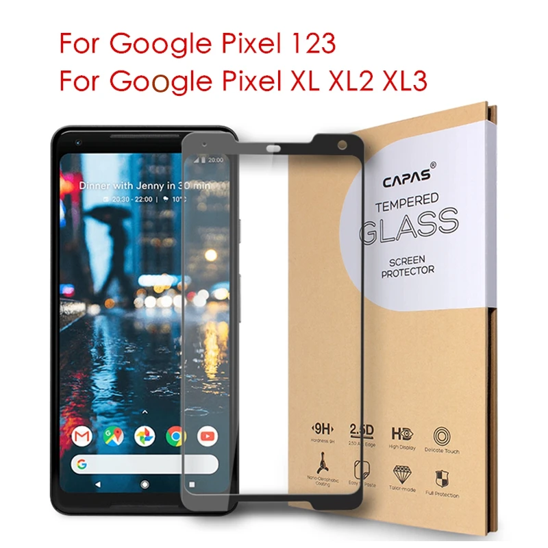 Закаленное стекло для Google Pixel 2 3 XL Защита экрана XL2 полное покрытие Защитная