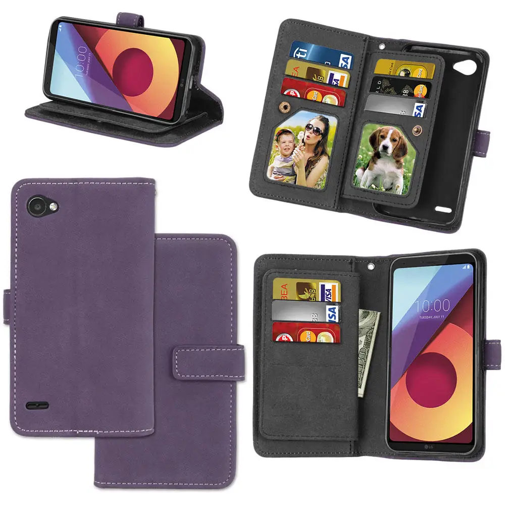 Для LG G4 G5 G6 Q6 K3 K4 K7 K8 K10 LV3 LV5 X5 флип-кошелек 9 карт Кожаный чехол-подставка для LS770 LS775