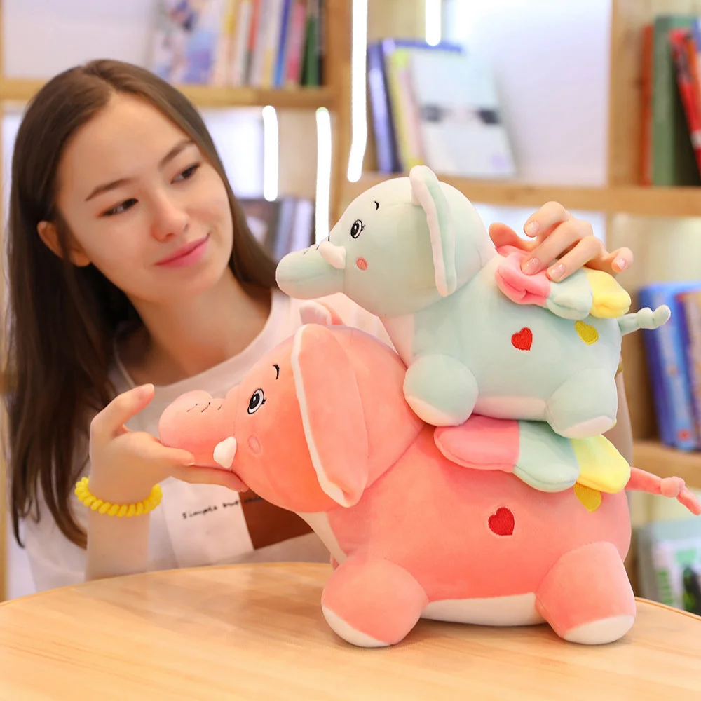 30-60cm Giant Size Elephant Plush Toys Cute Pink Grey Soft Stuffed Animal Large For Children Girl Birthday Gift | Игрушки и хобби