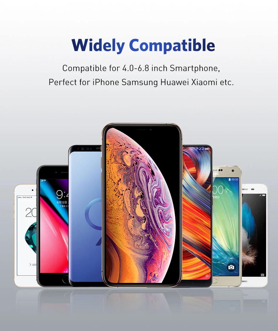 Автомобильный гравитационный держатель для телефона USLION в машину для iPhone XS 7 XR 8, держатель для мобильного телефона на вентиляционное отверстие, без магнита для samsung S10 S9 S8 Xiaomi