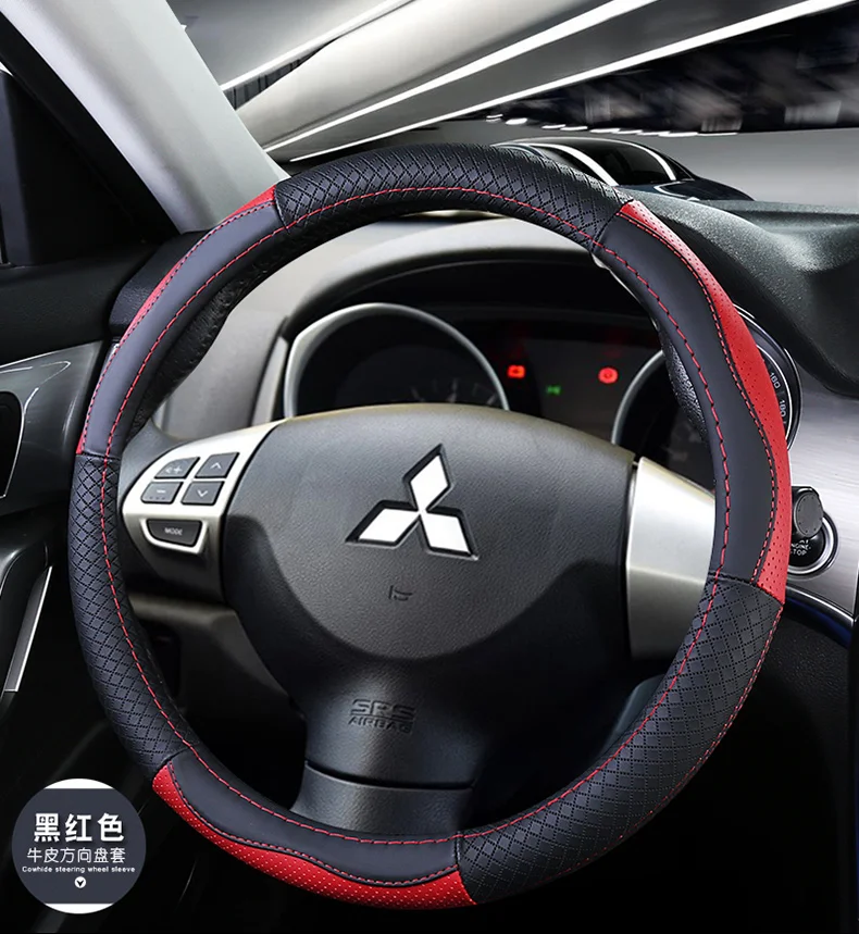 Верхний слой кожаный руль чехлы для Mitsubishi ASX RVR Outlander Sport Eclipse Cross Pajero Montero V75 V73 V77 V93 V97