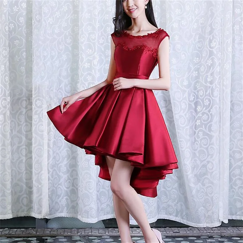 New Bridesmaid Dresses Glamorous Backless Bride Gown Short Front Long Back Ball Prom Party Homecoming/Graduation Formal Dress | Свадьбы и