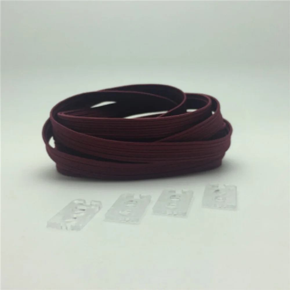 wine red Лидер продаж, 1 пара, 100 см, эластичная резиновая обувь, шнурки, растягивающиеся, не стягиваются, ленивые шнурки, плоские кроссовки, шнурки, безопасные шнурки - Цвет: wine red