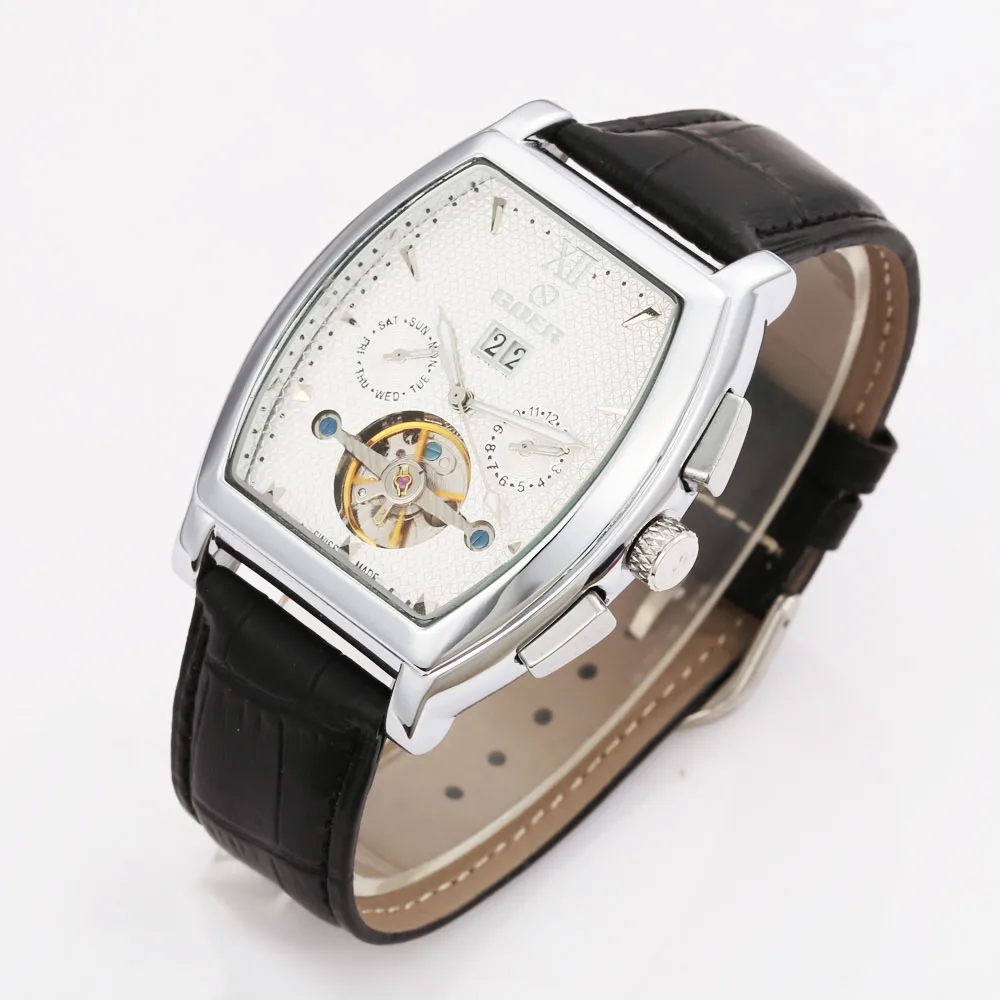 Часы мужские механические с турбийоном ремешком на руку|goer watches|goer watch watchesgoer