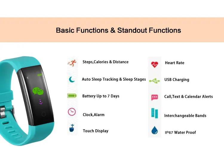 2019 монитор сердечного ритма Smartband кровяное давление фитнес трекер умные часы