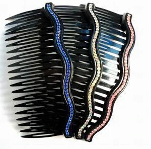 Новое поступление (2 шт./лот) модные женские гребни со стразами черные аксессуары
