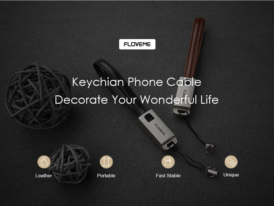 FLOVEME USB кабели для iPhone кабель IOS 10 2.1A зарядный кабель для iPhone X Xs Max Xr 8 7 6 6s 5S iPad Air брелок кожаный короткий