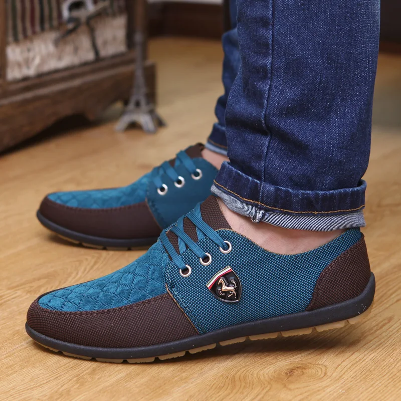 2019 New Men Shoes Breathable Loafers Flats Canvas Lacing Casual Sneakers Fashion Footwear Male | Обувь
