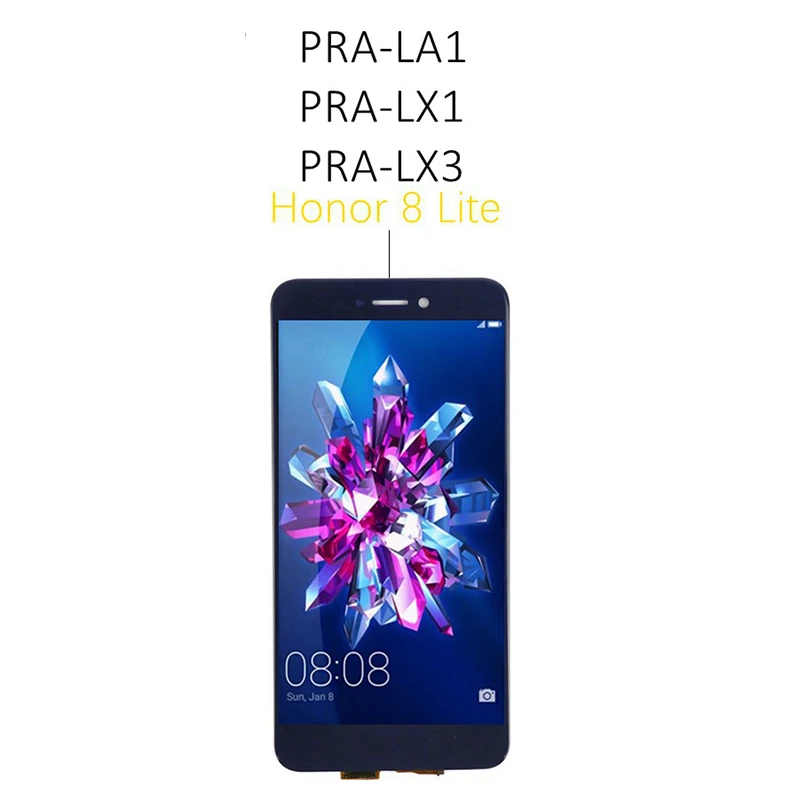 5," ЖК-дисплей для huawei Honor 8 Lite кодирующий преобразователь сенсорного экрана в сборе Замена для huawei P8 Lite lcd мобильного телефона