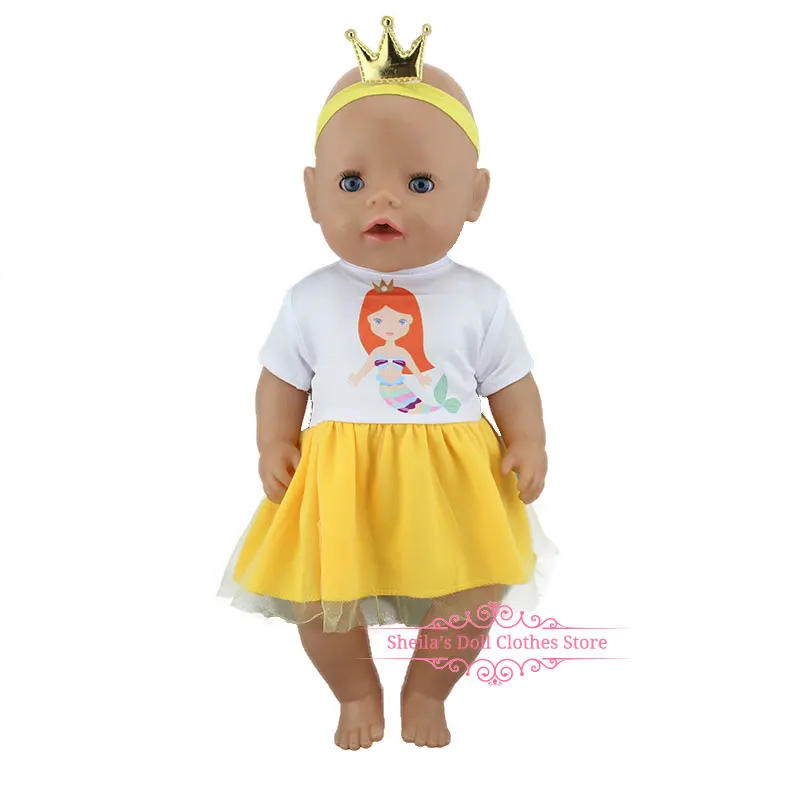 Llovely платье с цветочным рисунком подходит для 43 см Baby Doll 17 дюймов Baby Doll Одежда и аксессуары - Цвет: 16