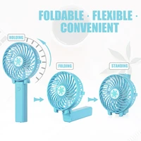 usb 18650 battery rechargeable fan ventilation foldable air conditioning fan foldable cooler mini operated hand held cooling fan