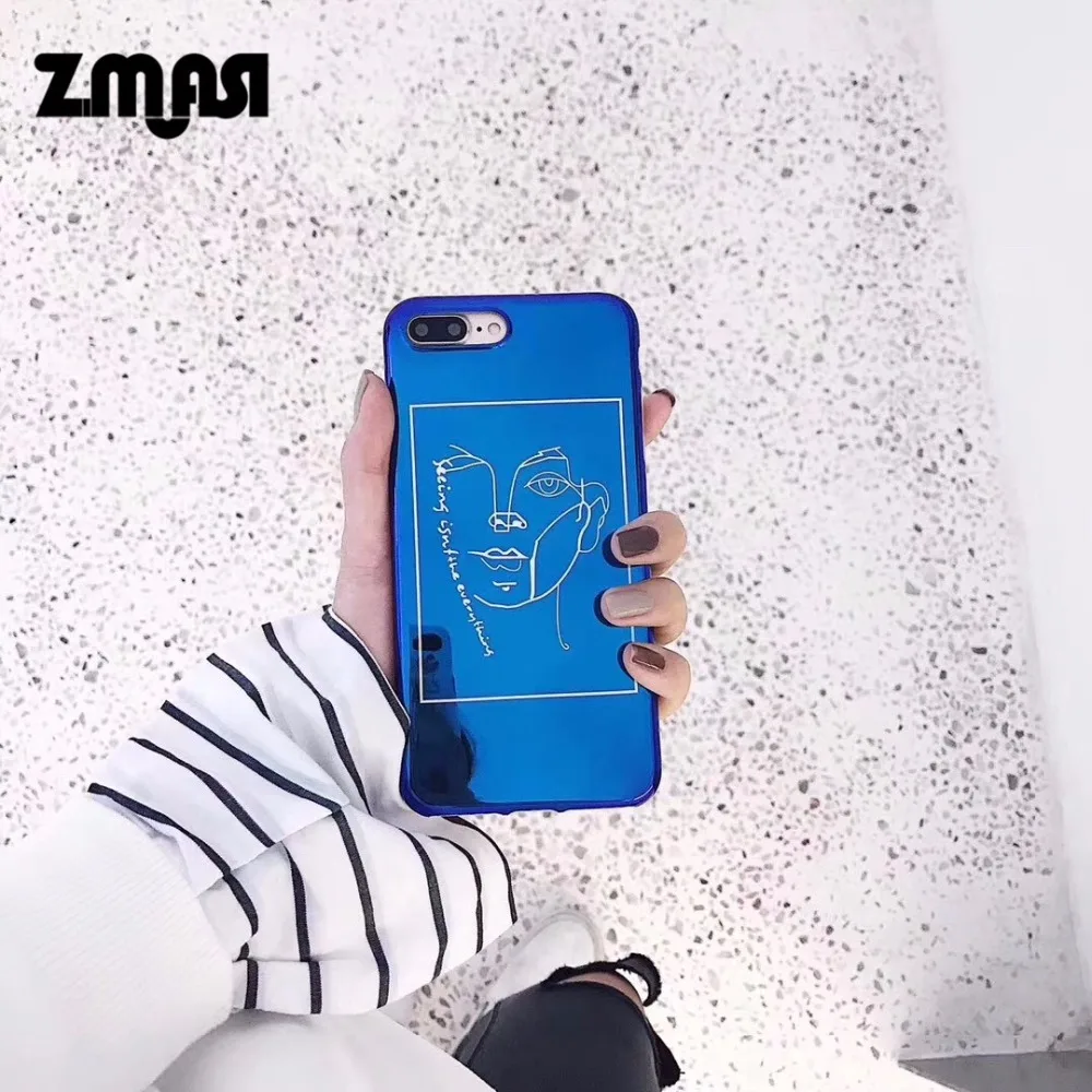 Zmasi Blue-Ray Уход за кожей лица cell чехол для iPhone x 7 8 глянцевый sur мягкая телефон сумка