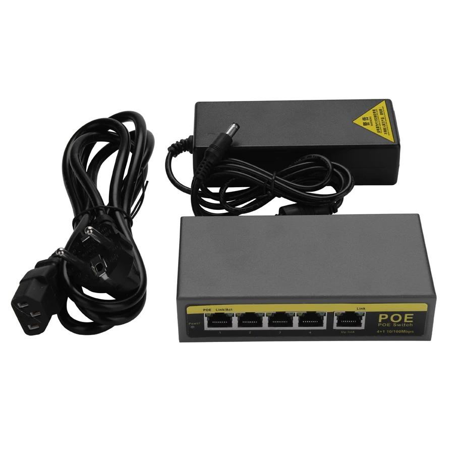 Hamrotte POE коммутатор 4CH IEEE802.3af 10/100 Мбит/с умный питания через Ethernet для ip камеры NVR