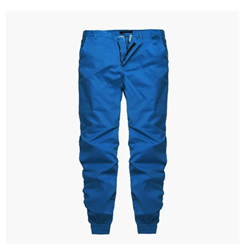 2019 Популярные однотонные брюки повседневные мужские джоггеры облегающие с