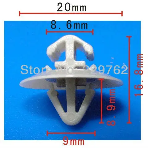 100 шт. 9 мм прутковые наружные боковые молдинговые двери пластиковая отделка