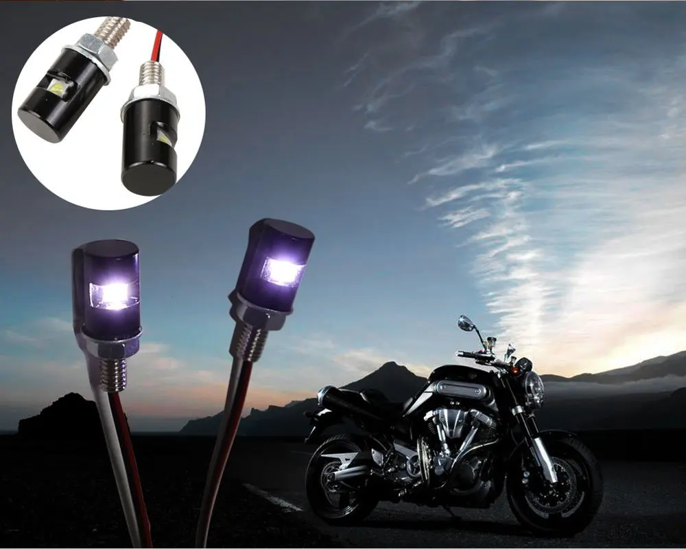 4 шт./лот светодиодные лампы для номерного знака белые болты с винтовым