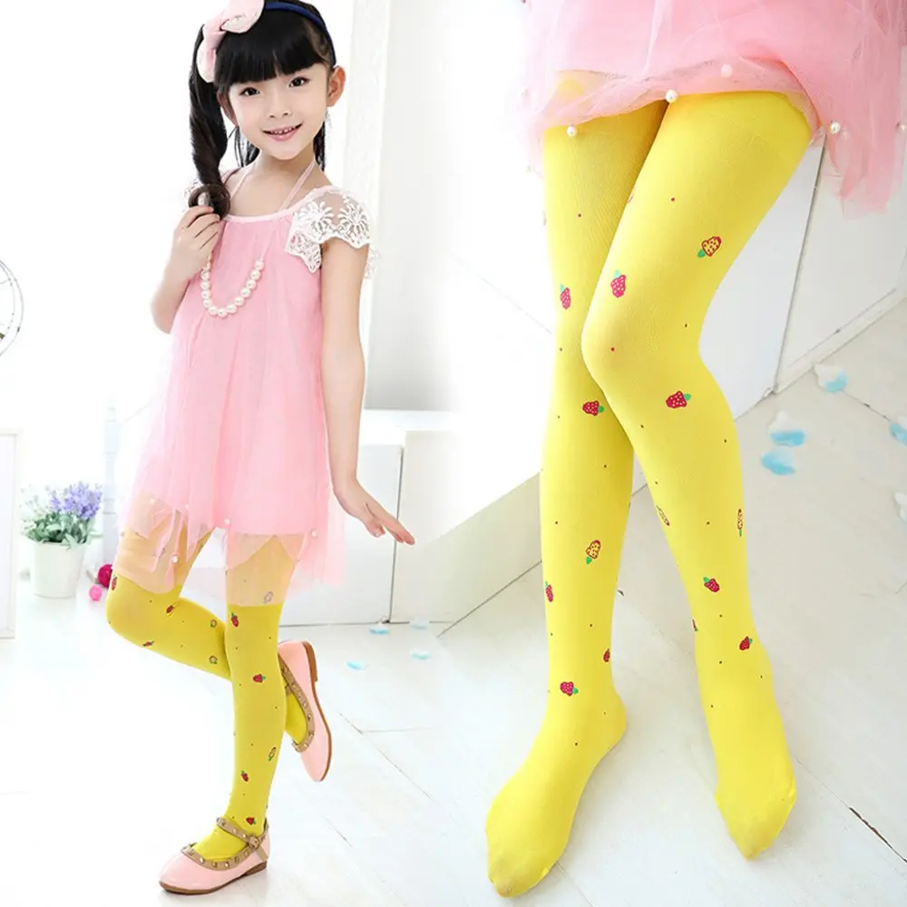 Оригинальные леггинсы для девочек детские эластичные с принтом весны лета и
