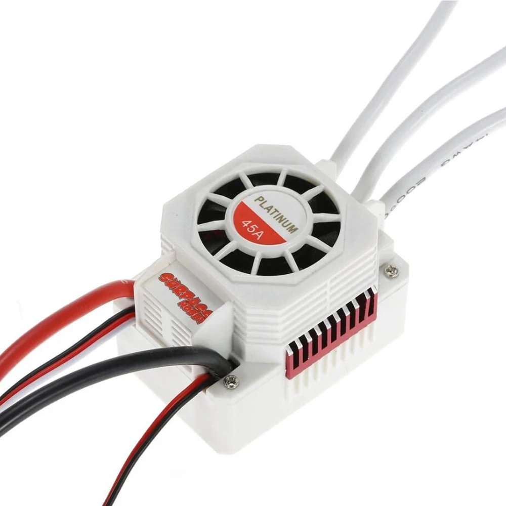 SURPASSHOBBY платиновая Водонепроницаемая серия бесщеточный 45A ESC для 1/10 RC Car Boat 2845 3650 F540