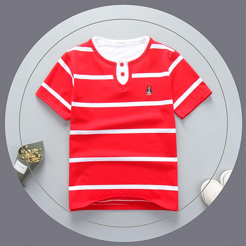 3 шт./лот Детская летняя одежда для мальчиков хлопковая футболка с короткими