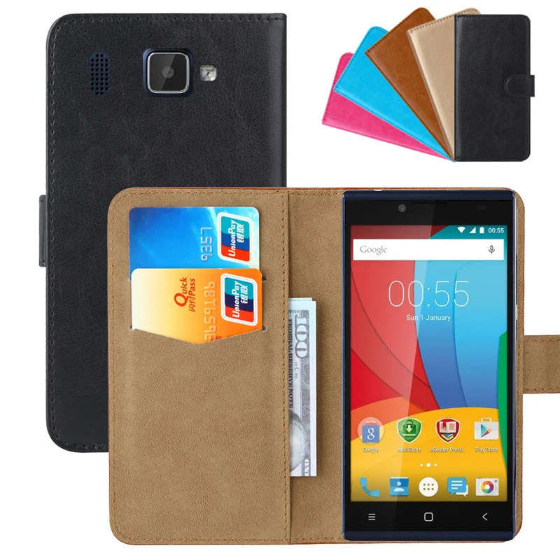 

Luxury Wallet Case For Prestigio Grace Q5 PU Leather Retro Flip Cover Magnetic Fashion Cases Strap