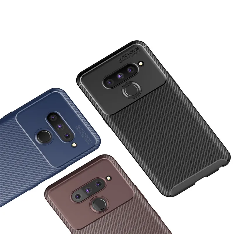 Для LG G8 ThinQ TPU мобильный телефон мягкий углеродный fundas conque on для V50 чехол высокого