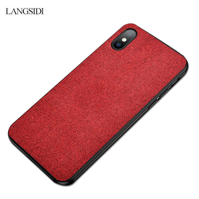 LANGSIDI сумка из ткани для iphone X XR XS максимальный чехол XS/XS Max 7 8 6 5 плюс S Фото Чехлы