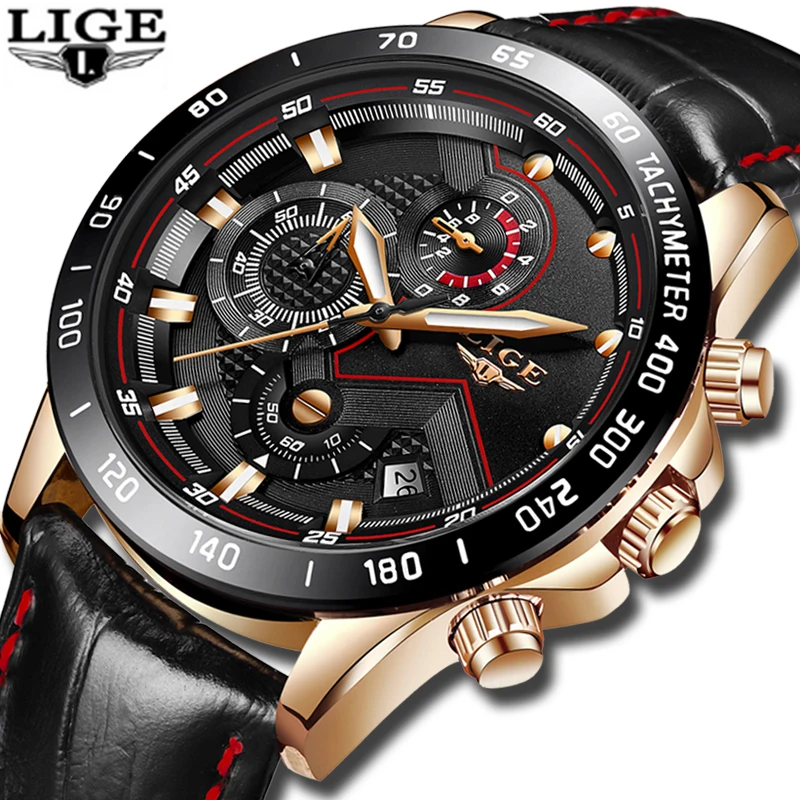 Relogio Masculino мужские часы 2018 новый бренд lige модные повседневные спортивные