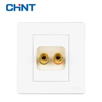 chint wall switch socket new2d ivory white large panel switch two hole audio socket