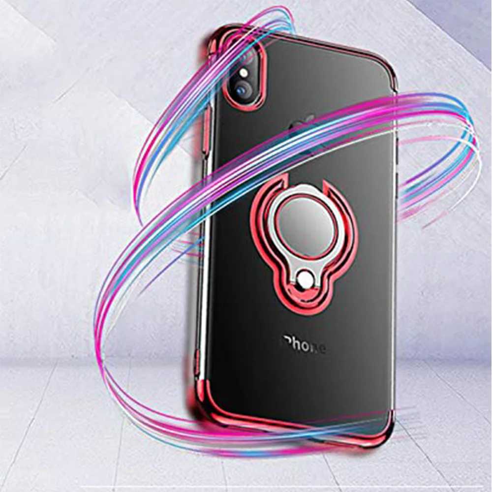 NYFundas 360 Degree Rotation case for iphone 8 7 6 6s plus X ring Holder stand Plating magnetic cover XS MAX XR |