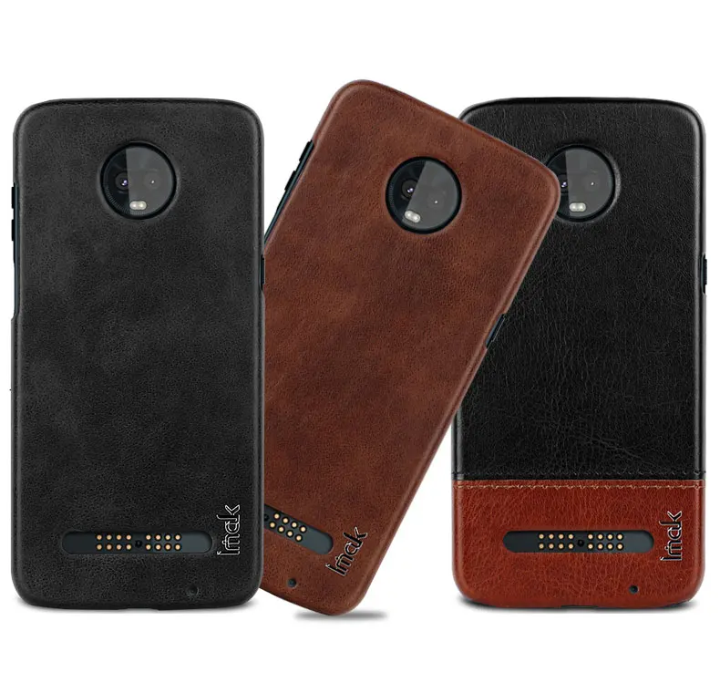 IMAK Ruiyi, серия, роскошный чехол из искусственной кожи для Motorola Moto Z3 Play, жесткий чехол-накладка из поликарбоната, качественный чехол для MOTO Z3 Play