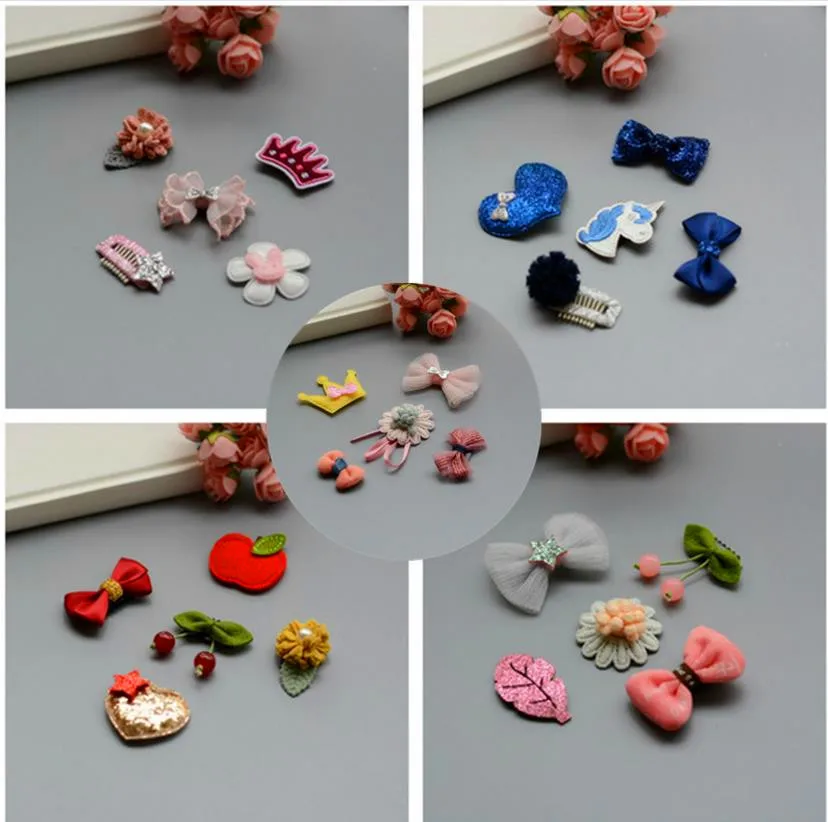 

New Mini Small animal Hair Clips Baby Solid fruit Hairpin Children Boutique Barrettes For Girls Kids Hair Accessories 0-6month