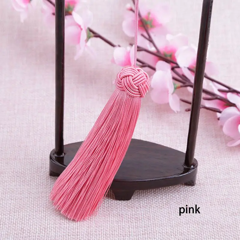 pink 6 шт./лот, шапка с ананасом, с кисточками, шелковая бахрома, челка, цветок, отделка с кисточками, декоративные кисточки для штор, аксессуары для украшения дома - Цвет: pink