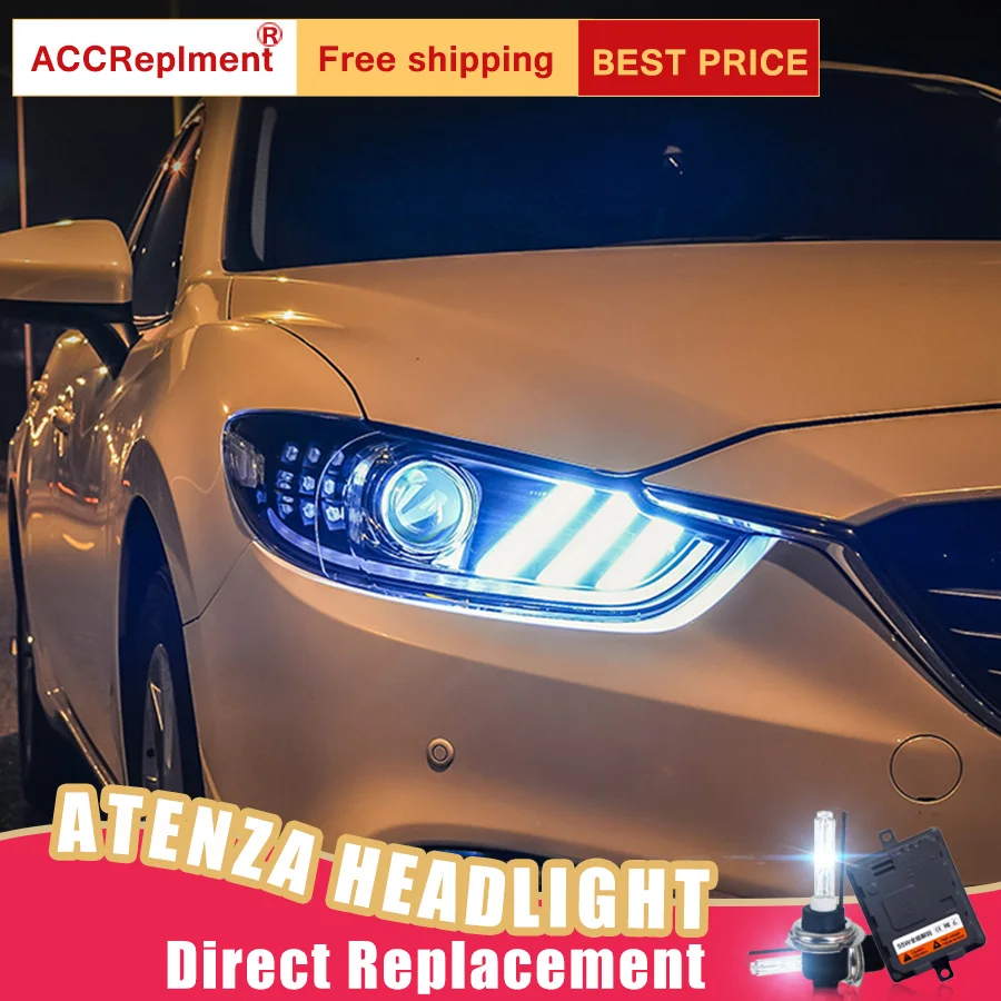 2 шт. светодиодный фары для Mazda 6 2014-2015 Автомобильные ангельские глазки комплект