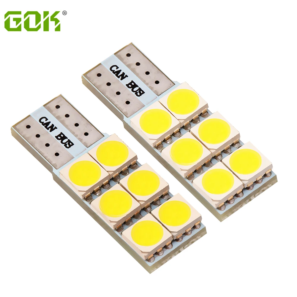 2 шт./лот T10 W5w led canbus t10 6 светодиодов 5050 smd поворотный свет 6SMD светодиодная