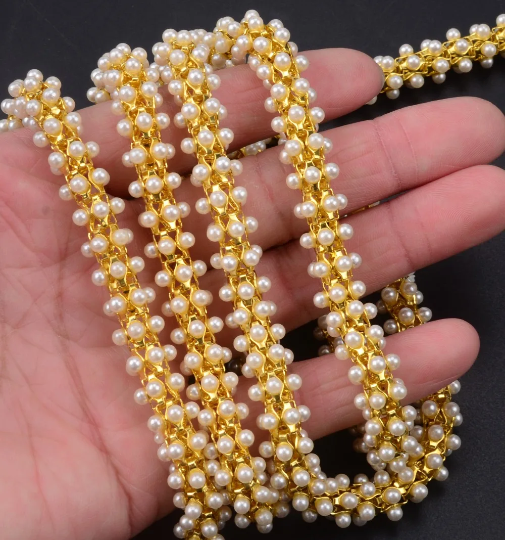 Стразы с отделкой из прозрачного хрусталя AB цветные цепочки жемчужным стеклом