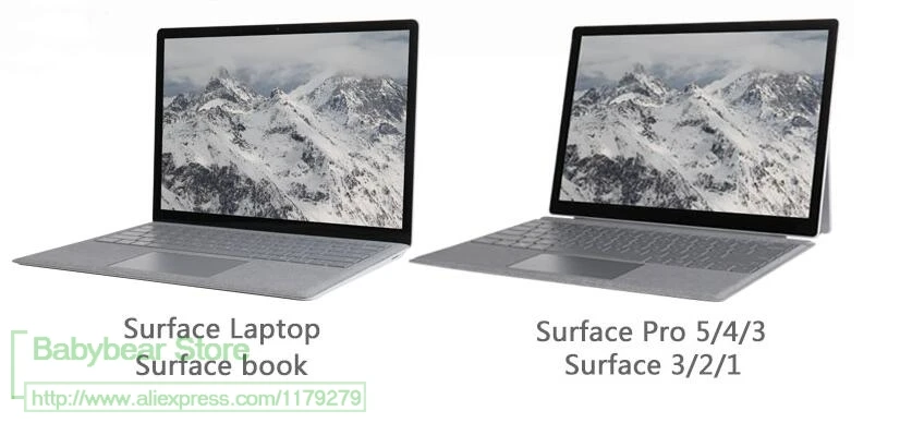 Для microsoft Surface Pro /Pro 4/Pro 3 12,3 ''ноутбук книга 13,5'' поверхность 1 2 3 10,8 ''крышка клавиатуры защитная поверхность
