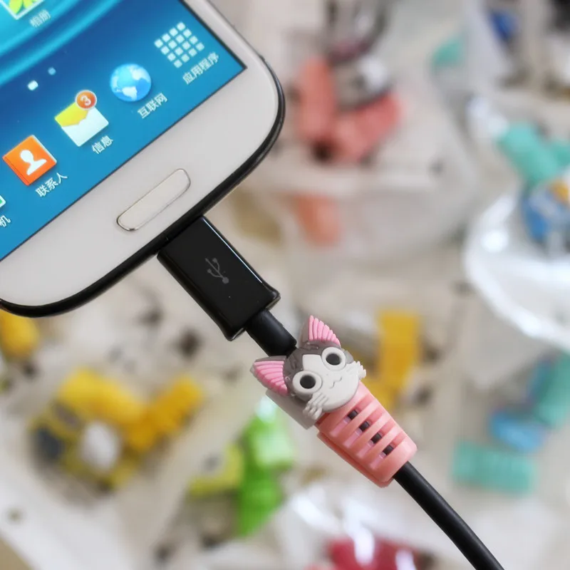 Стиль, мультяшный кабель, протектор, usb кабель для зарядки, кабель для передачи данных, универсальный защитный чехол, намотка кабеля, чехол для iPhone, Android
